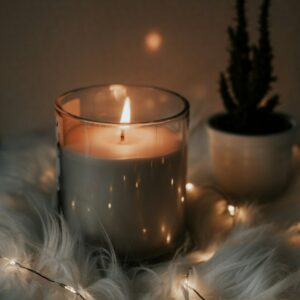 Golden Beeswax Candle