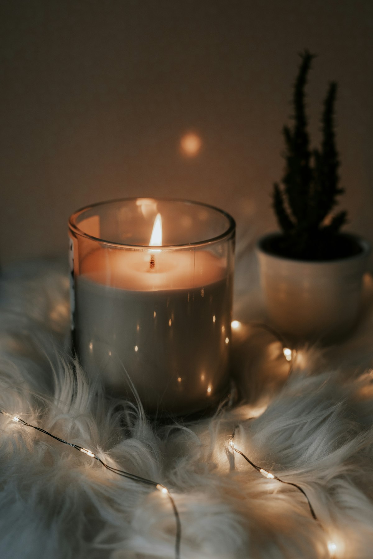 Golden Beeswax Candle